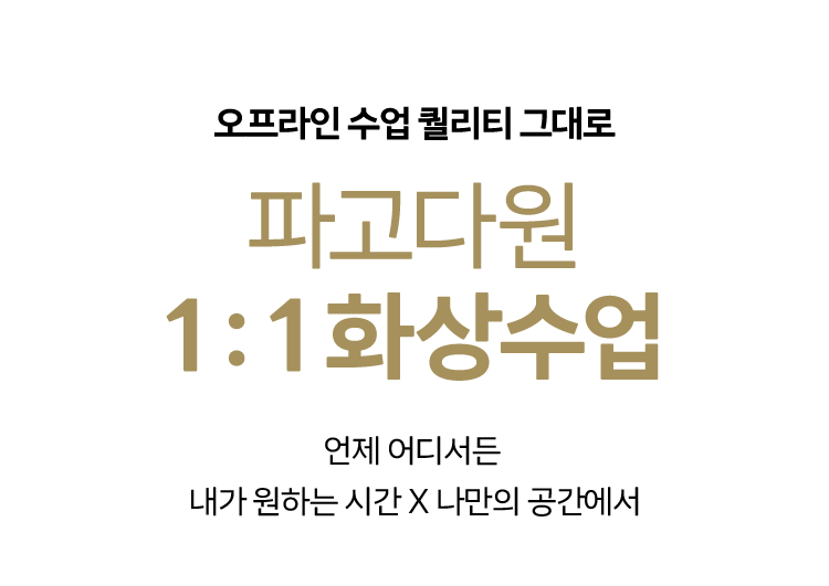 파고다원 1:1화상수업